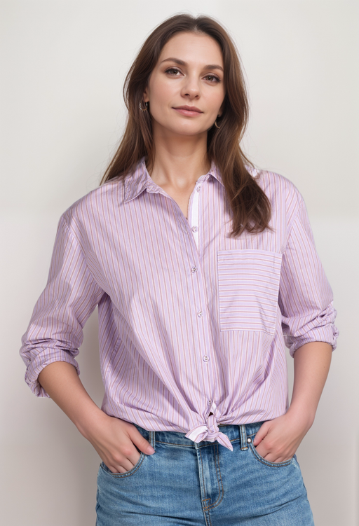 Johny Was Giana Relaxed Pocket Shirt Boho Chic R14622