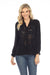 Johnny Was Calvin Cutout Embroidered Long Sleeve Blouse Boho Chic C18322 NEW