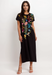 Johnny Was JWLA Style J31524 Black Sheri Relaxed Embroidered Knit Dress Boho Chic