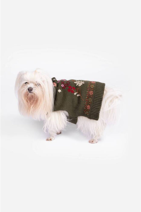 Johnny Was Zuzu Embroidered Dog Sweater M69423