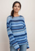 Johnny Was Striped Crochet Sweater M63322