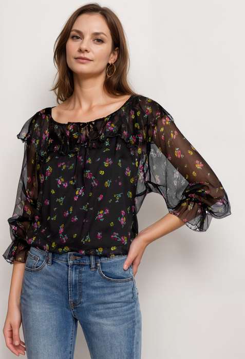 Johnny Was Love L18523 Fernanda Peasant Blouse