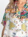 Johnny Was Multicolor Logan Jules Button Up Silk Top C13222