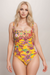 Johnny Was CSW4324-F Sunshine and Kaleida Ruched One-Piece Swimsuit