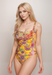 Johnny Was CSW4324-F Sunshine and Kaleida Ruched One-Piece Swimsuit