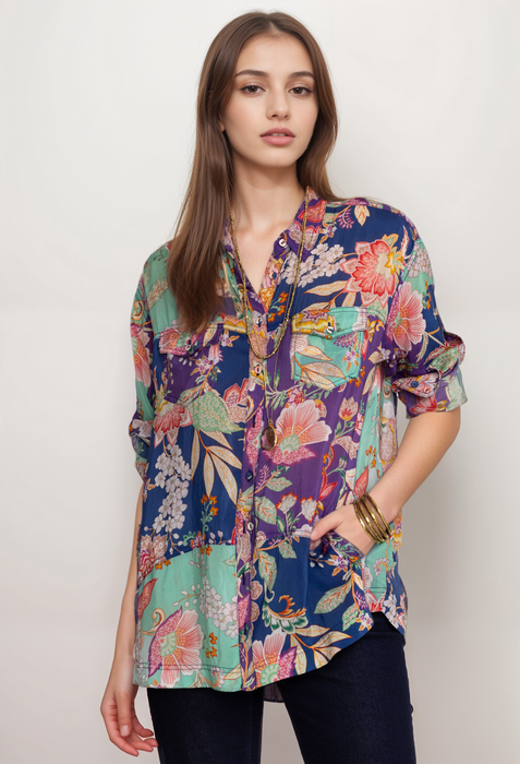 Johnny Was Vivienne Leya Button Up Shirt C11524A 