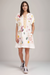 Johnny Was Biya Style B31224 Natural  Mishti Embroidered Shift Dress