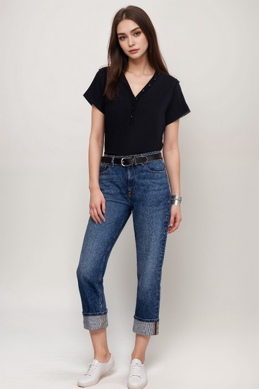 Johnny Was JW1013NB16 Barcelona Boyfriend Jeans