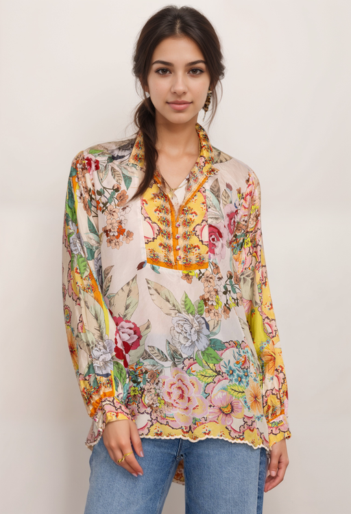 Johnny Was Rossy Abby Floral Blouse C12624 