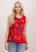 Johnny Was Style R12624 Red Texas Knit Embroidered Tank Top