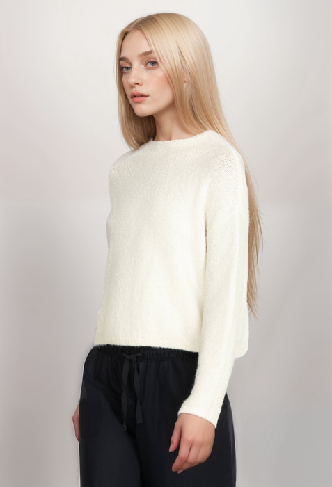 Johnny Was Calme Teddy Bear Crop Pullover O56422