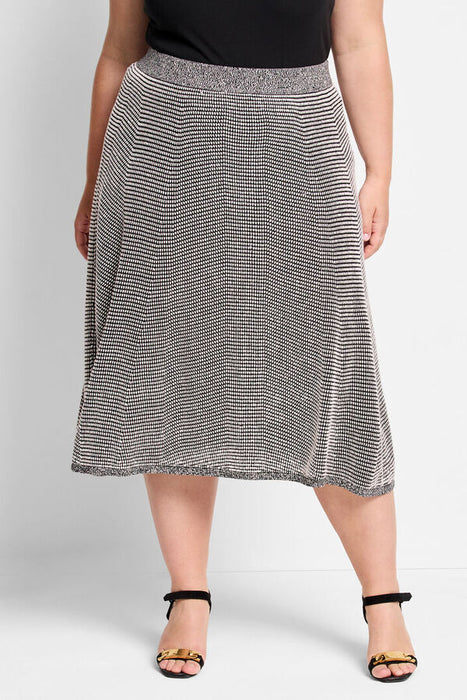 NIC+ZOE Pixel Knit Skirt F241323W Plus Size