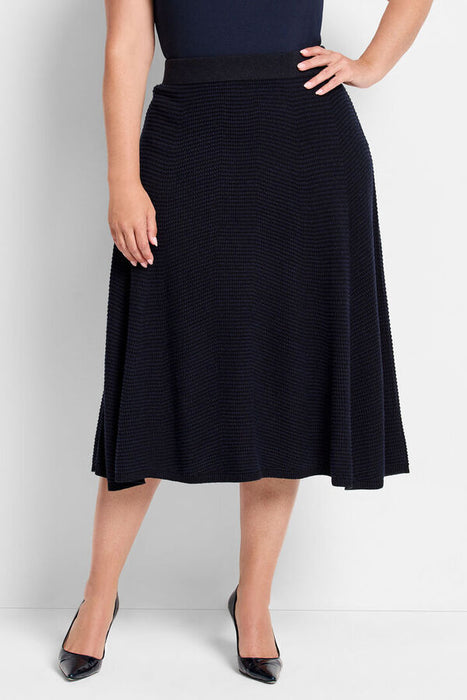 NIC+ZOE Pixel Knit Skirt F241323W Plus Size