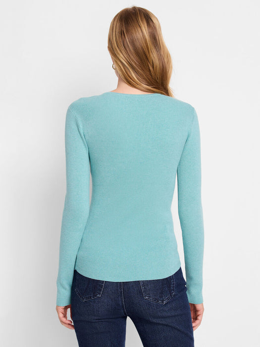 NIC+ZOE F241156 Ribbed Sweater Tee