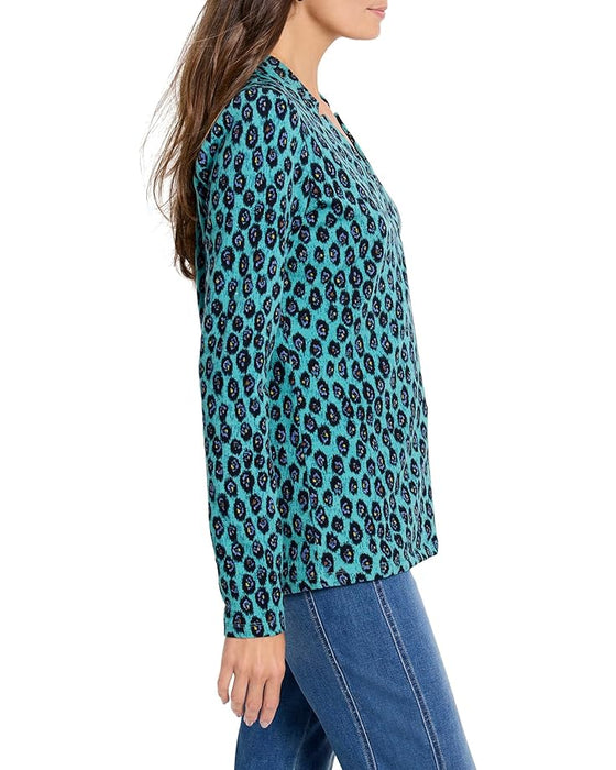 NIC+ZOE F241054 Pebble Blues Top