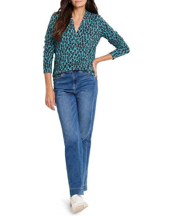 NIC+ZOE F241054 Pebble Blues Top