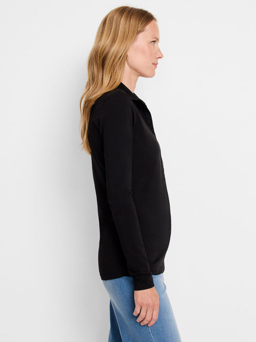 NIC+ZOE NZTF242057 NZT Long Sleeve Polo Top