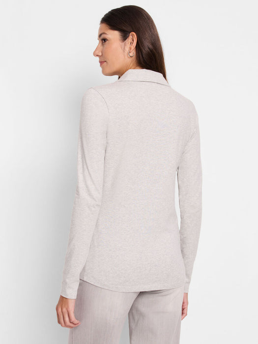 NIC+ZOE NZTF242057 NZT Long Sleeve Polo Top