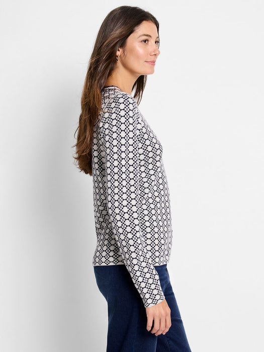 NIC+ZOE F241124 Geo Reversible Sweater Tee