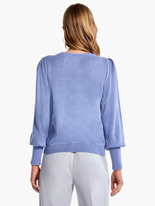 NIC+ZOE F231162 Femme Sleeve Sweater