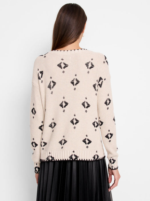 NIC+ZOE F241118 Printed Texture Sweater