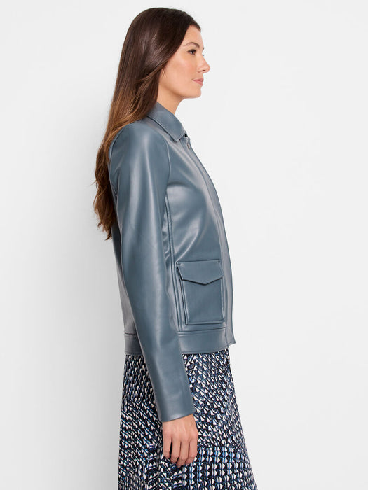 NIC+ZOE F241065 Faux Leather Downtown Jacket