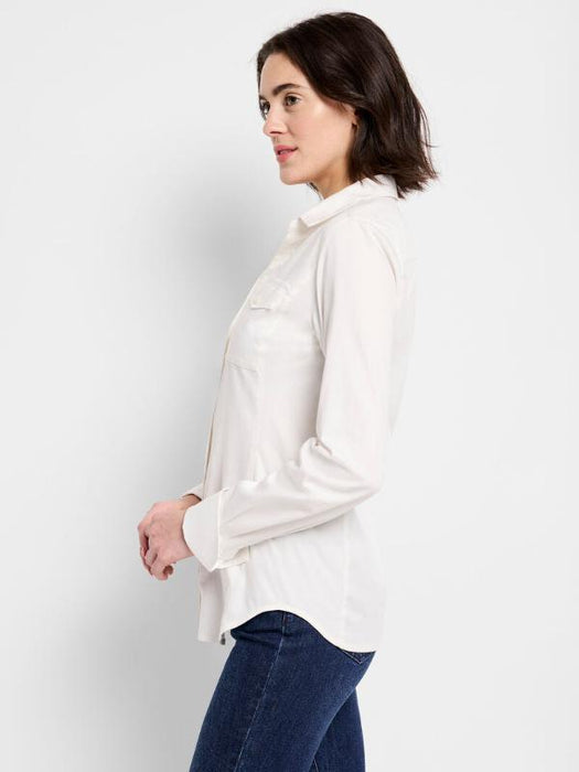 NIC+ZOE F241633 Mixed Media Pocket Shirt