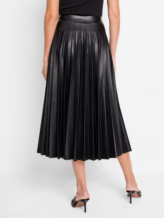 NIC+ZOE F241367 Faux Leather Flirt Skirt