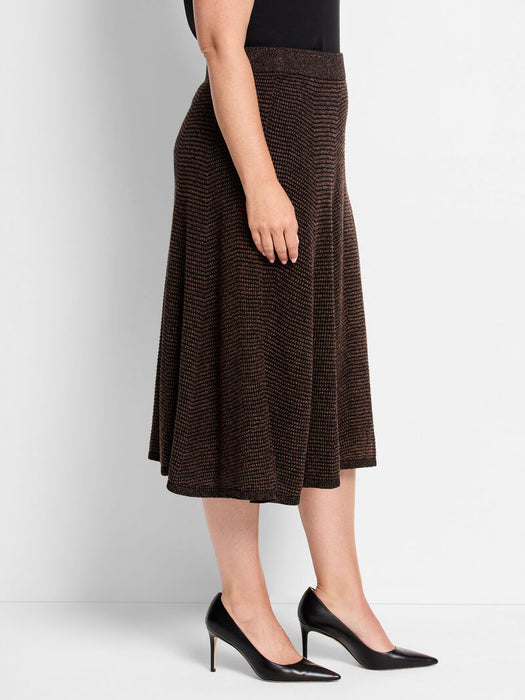 NIC+ZOE Pixel Knit Skirt F241323W Plus Size