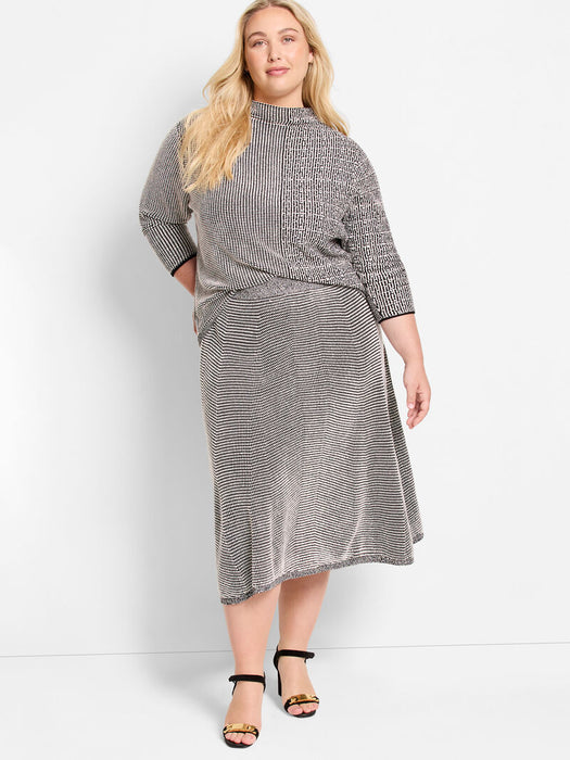 NIC+ZOE Pixel Knit Skirt F241323W Plus Size