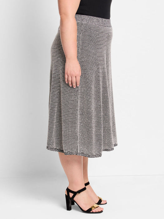 NIC+ZOE Pixel Knit Skirt F241323W Plus Size