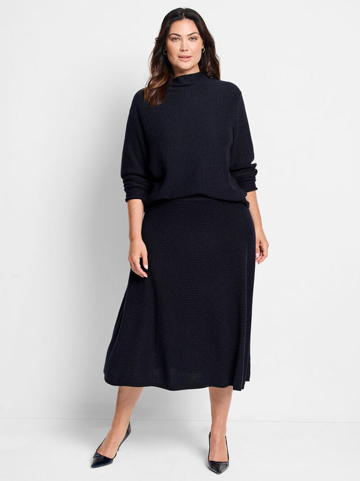 NIC+ZOE Pixel Knit Skirt F241323W Plus Size