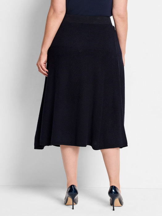 NIC+ZOE Pixel Knit Skirt F241323W Plus Size