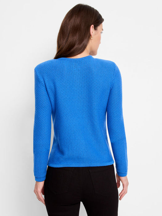 NIC+ZOE F241155 Textured Sweater Jacket