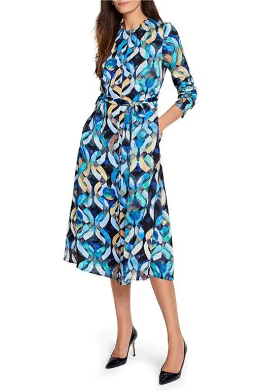 NIC+ZOE F241944 Wave Links Loren Long Sleeve Shirtdress