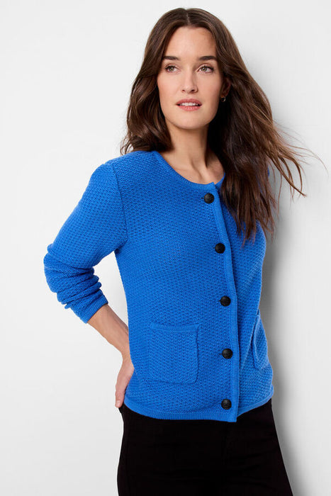 NIC+ZOE F241155 Textured Sweater Jacket