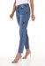 Frank Lyman Design Style 246202U Blue Denim Studded Cropped Skinny Jeans