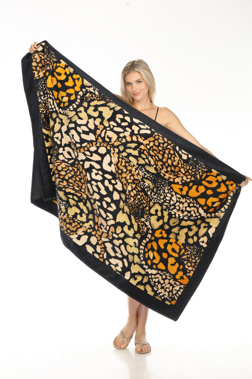 Johnny Was Style 4516-25900 Afeni Animal Print Beach Towel