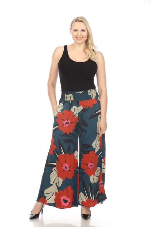 Johnny Was Style C62923 Alder Pull On Floral Wide Leg Pants Boho Chic