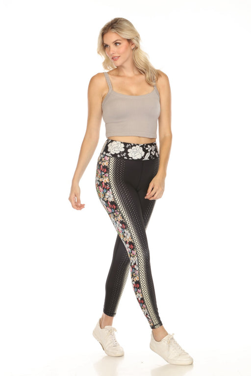 Johnny Was Style A5023 Bee Active Floral Legging with Pockets