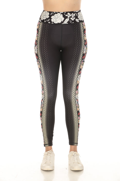 Johnny Was Style A5023 Bee Active Floral Legging with Pockets