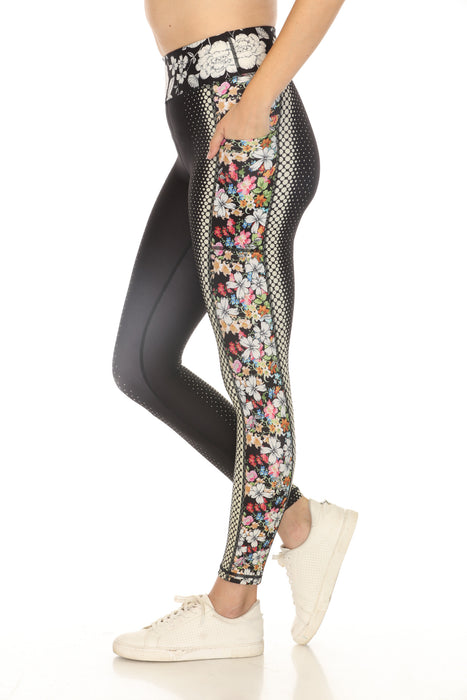 Johnny Was Bee Active Floral Legging with Pockets A5023