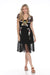 Johnny Was Biya Style JW04 Black Embroidered Mesh Dress