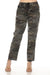 Johnny Was Biya Style B66923 Black Camo Embroidered Pull On Ankle Pants Boho Chic