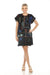 Johnny Was Biya Style B38223 Black Nahmad Embroidered Dress Boho Chic