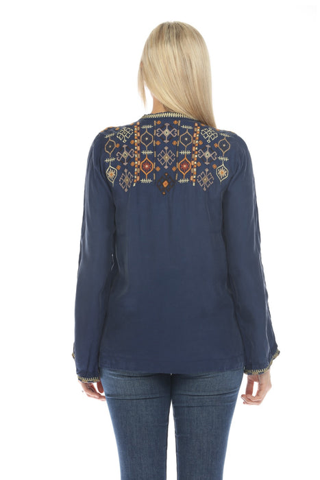 Johnny Was Biya Luca Embroidered Blouse Boho Chic B12323-E *