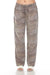 Johnny Was Biya Style B66923 Camo Embroidered Pull On Ankle Pants Boho Chic