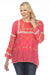 Johnny Was Biya Style B10623A4 Charlize Embroidered Long Sleeve Blouse Boho Chic