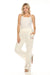 Johnny Was Biya Style JW0090 White Embroidered Gauze Wide Leg Pants