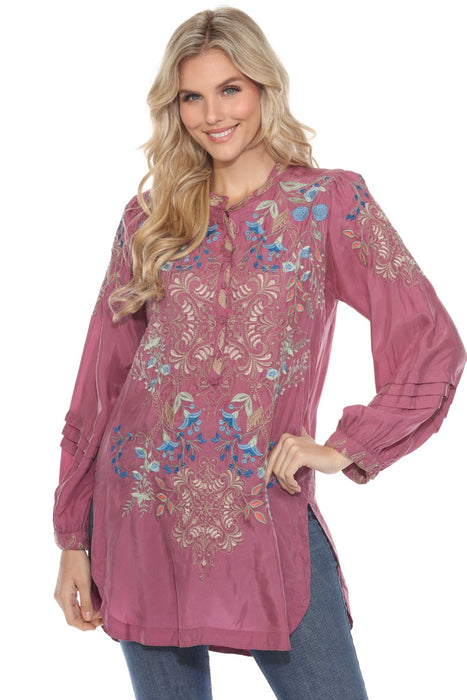 Johnny Was Biya Gila Embroidered Tunic Top B23623B8 *